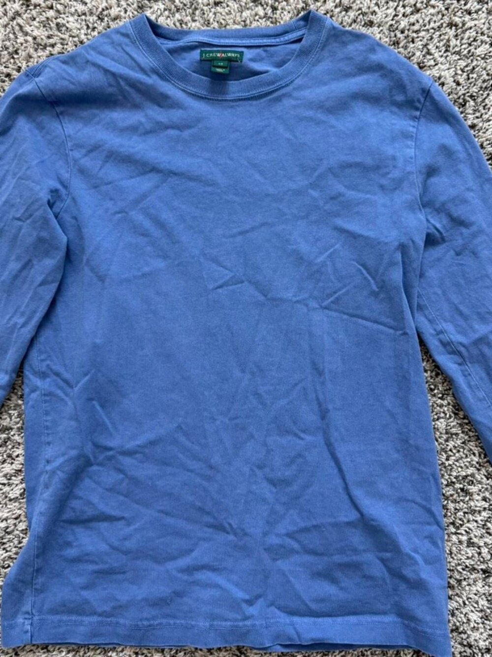J crew 100% cotton blue long sleeve top